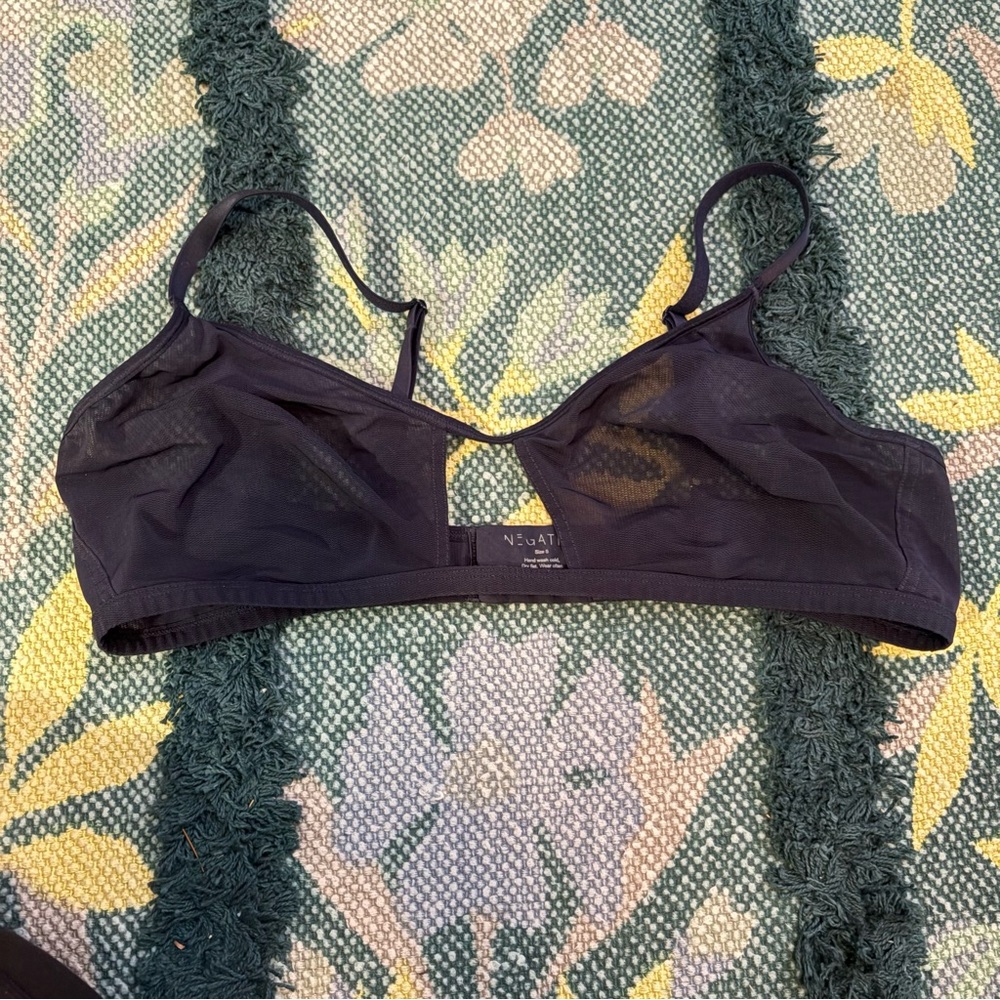 Negative Underwear Black Mesh Bralette